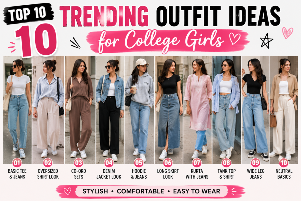 Top 10 Trending Outfit Ideas for College Girls